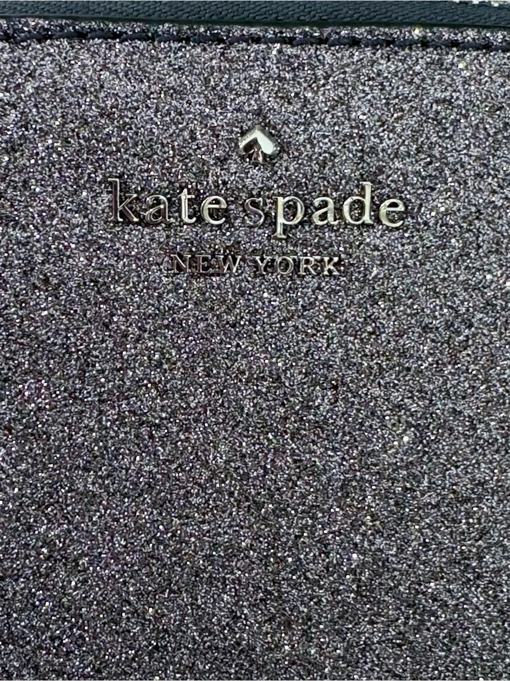 Kate Spade New York Glitter Dome Cosmetic Travel Bag  - Dusk Navy (NWOT)